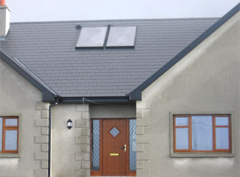 Roof mounted flat Solar heating Panels